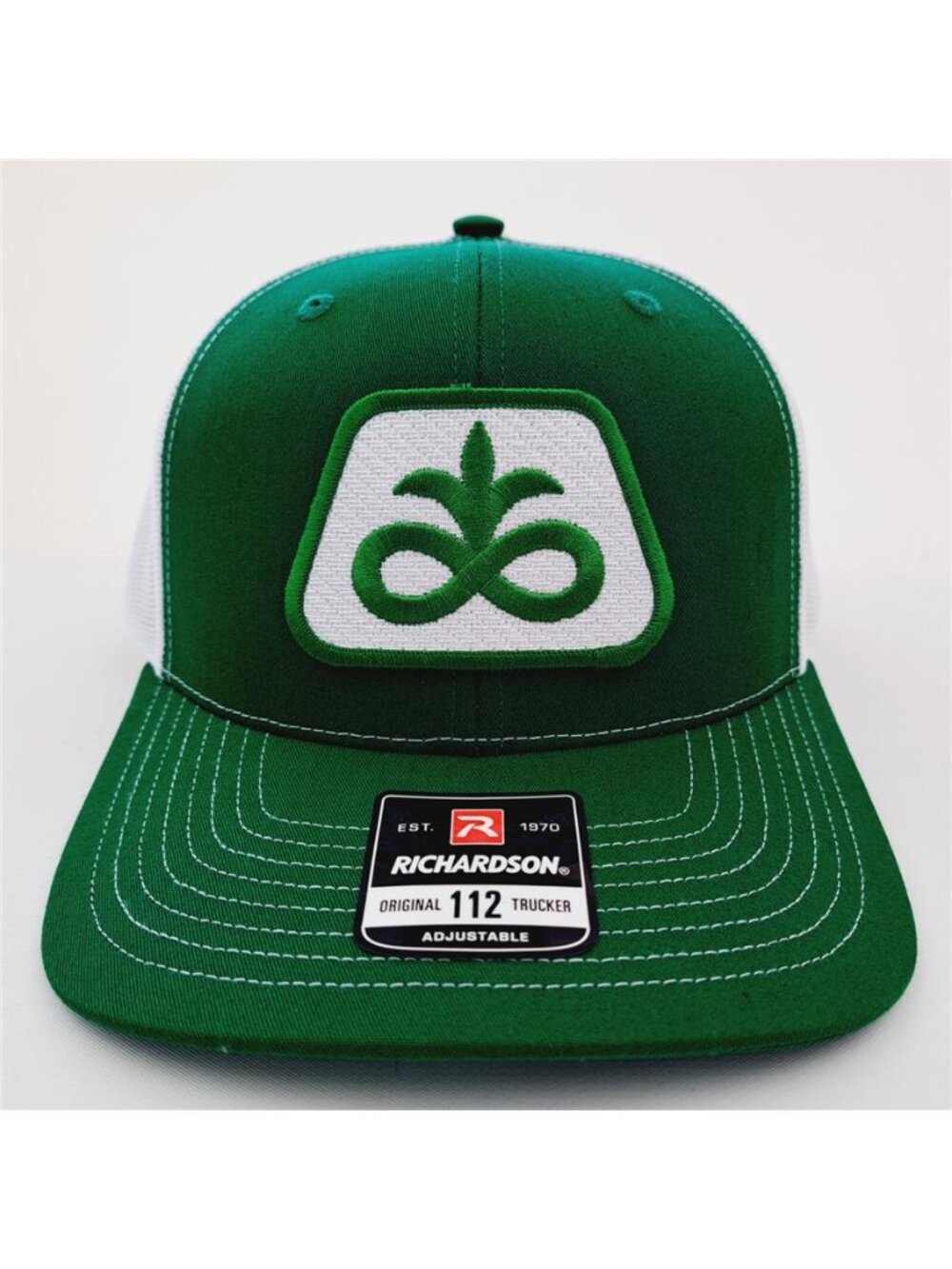 Pioneer Seed Patch Richardson 112 Trucker Hat Green White Snapback USA Farmer 80 - Picture 2 of 4